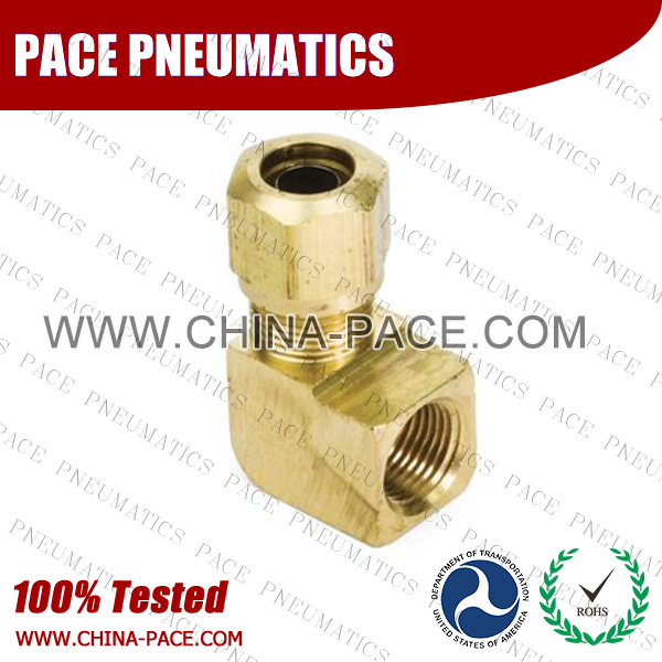 Female Elbow DOT air brake compression female elbow fittings